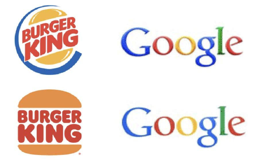 Restyling logo burger king e google